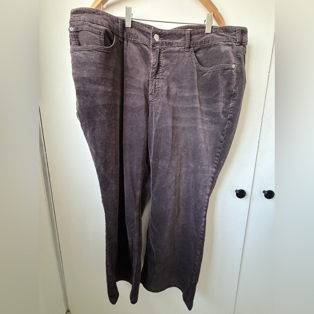 Pilcro Brown Corduroy Pants US 20W Cozy Straight Leg PNW Casual